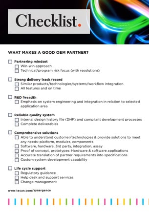OEM Partner evaluation checklist